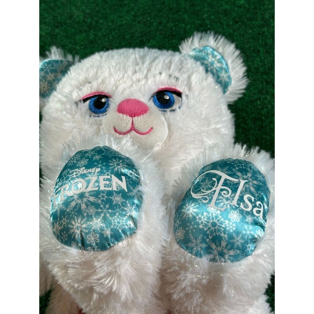 Build-A-Bear Disney Frozen Elsa Plush Teddy Bear White With Blue Snowflake Paws - Picture 3 of 6